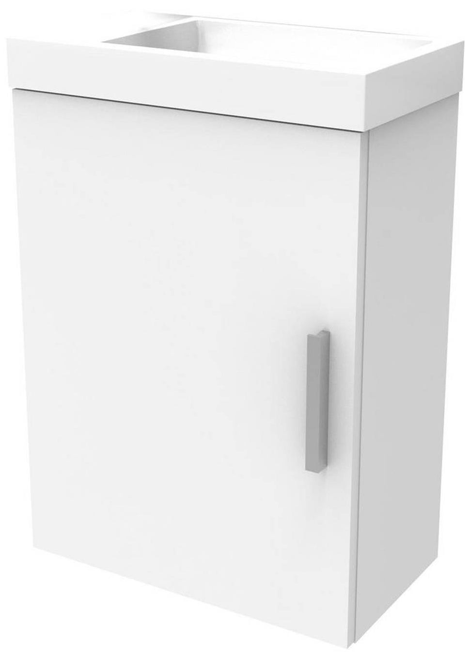 Conjunto Mueble Vanitorio Mini 40 Glossy White Teka