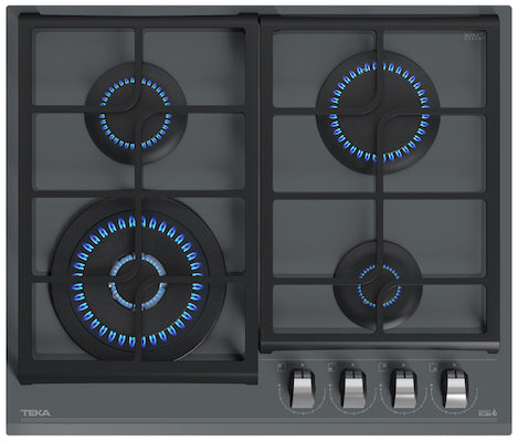 Encimera Cristal Gas 4 Quemadores GZC-64320 XBB ST Stone Grey Teka