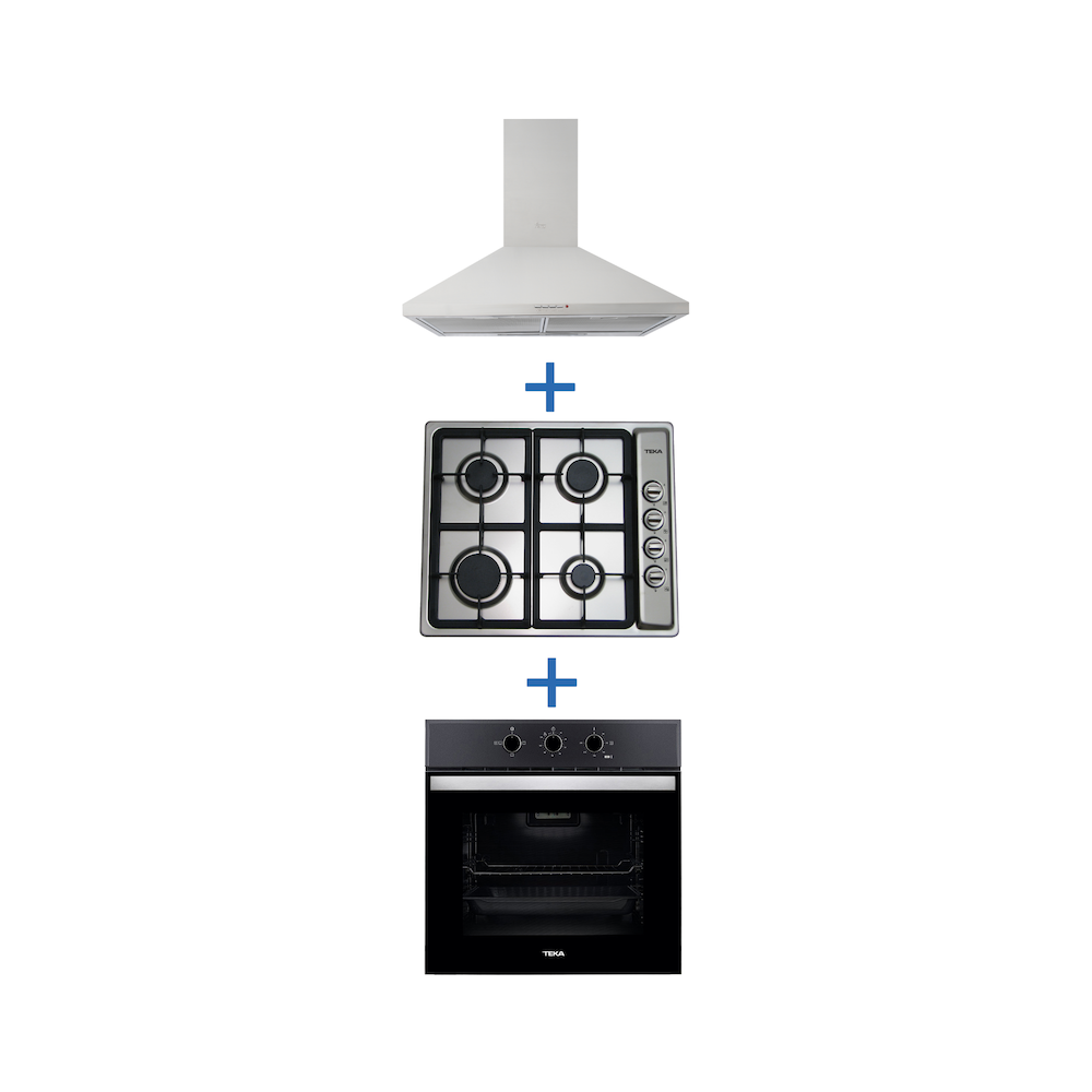 Kit Horno HBB-510 BK + Encimera EP-60 4G + Campana DBB 60 INOX Teka