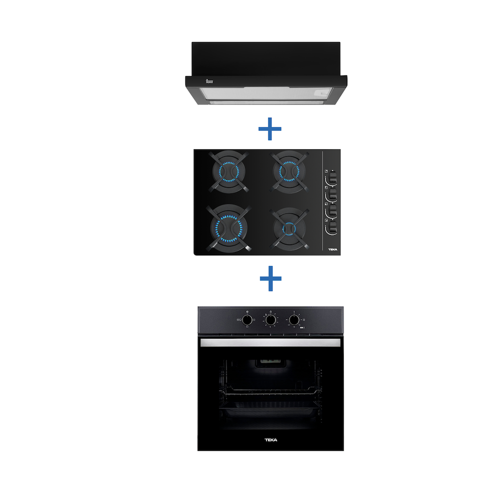 Kit Horno HBB-510 BK + Encimera GBC 64003 BUT + Campana TL 6310 BK Teka