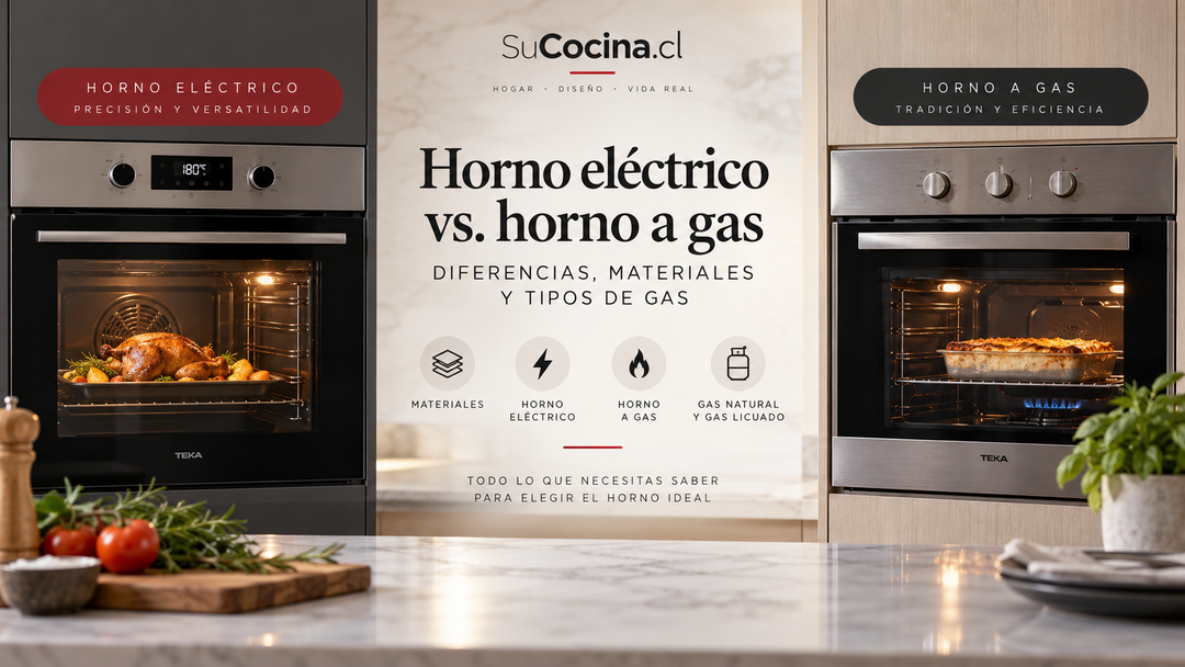 Horno eléctrico vs. horno a gas: diferencias, materiales y tipos de gas