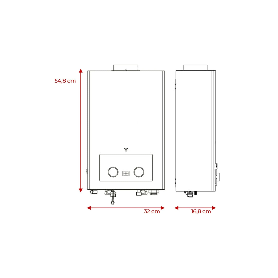 Calefont TEKA MultiSafe GL 7 (CGTN-07L 5RWV) | 7 Litros, Gas Licuado, Tiro Natural, Encendido Automático