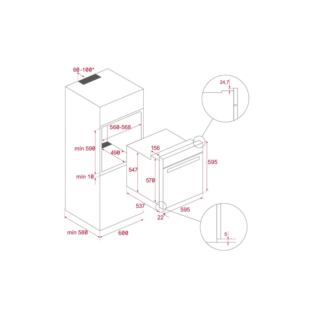 Horno Eléctrico HBB 5360 NEGRO Teka