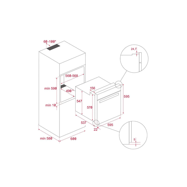 Horno Eléctrico HBB 5360 NEGRO Teka