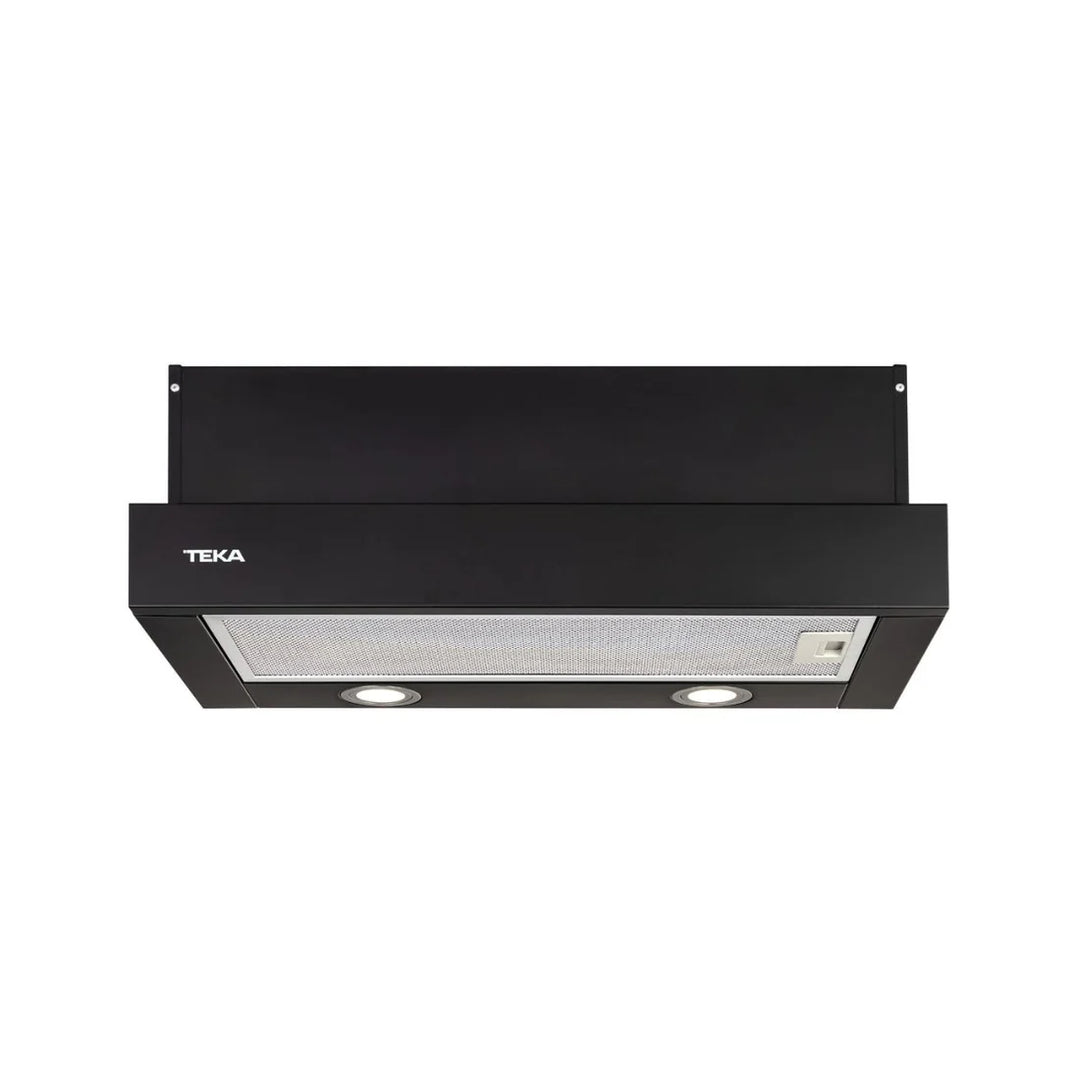 TEKA PLR 6320 MCS BK — Campana Integrable 60 cm, Negro, Doble Motor, Recirculación Frontal, 440 m³/h