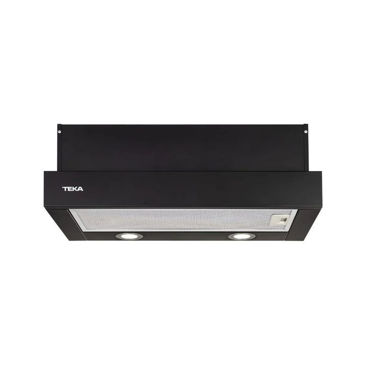 TEKA PLR 6320 MCS BK — Campana Integrable 60 cm, Negro, Doble Motor, Recirculación Frontal, 440 m³/h