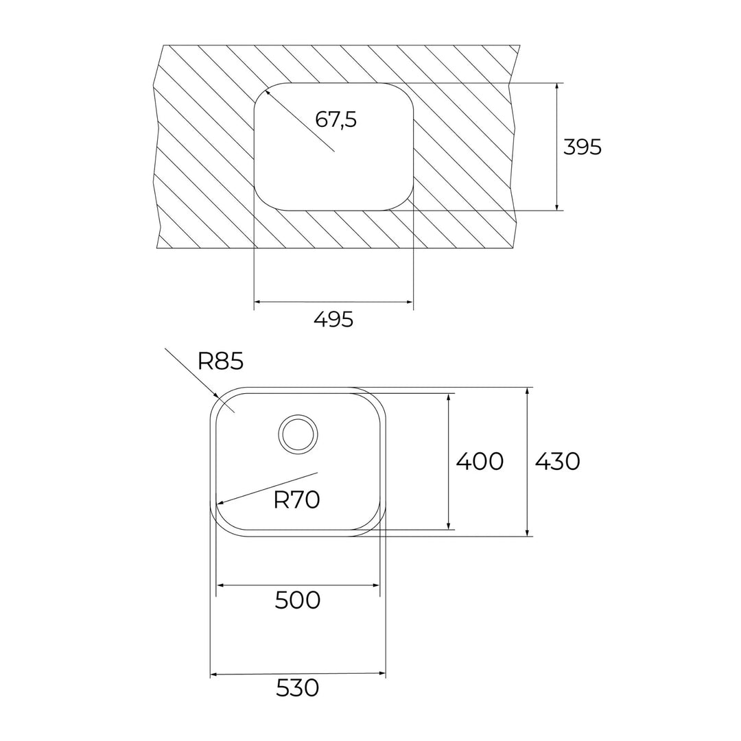 Lavaplatos Bajo Encimera BE 50x40 MAX - Acero Inoxidable