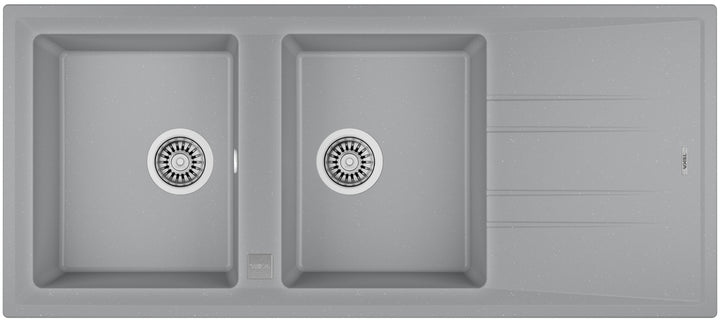 Lavaplatos Granito Stone 80 2C1E TG Metallic Grey Teka