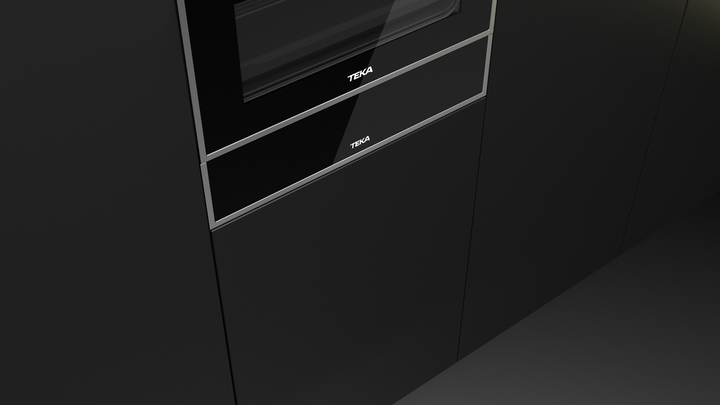 Calientaplatos Teka CP 15 GS en cristal negro cerrado