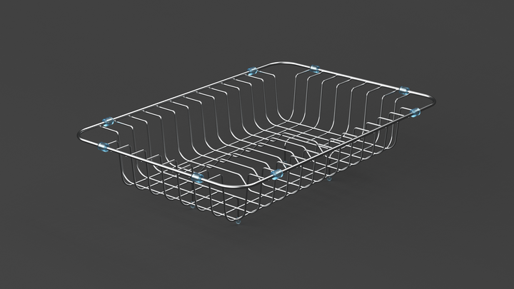 Cesta para platos Teka inox 33x49x13 en ambiente de cocina