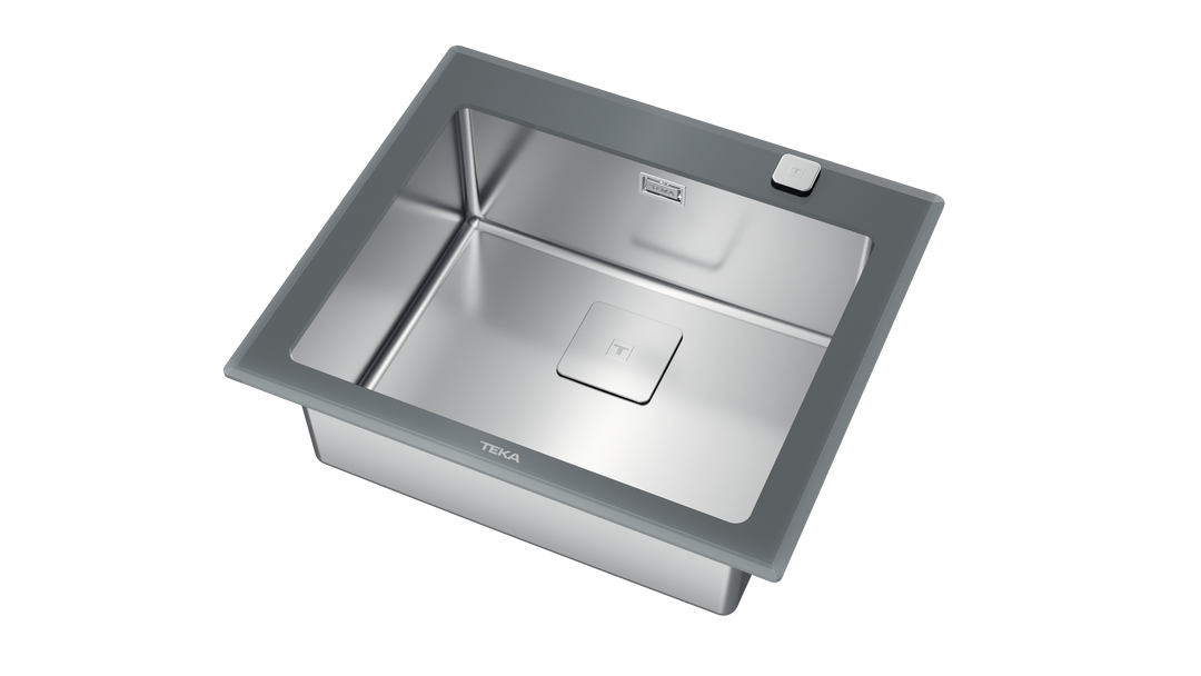 Lavaplatos Teka Diamond RS15 1B Stone Grey vista lateral