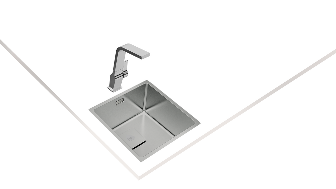 Lavaplatos Teka FlexLinea RS15 40.40 detalle de instalación enrasada