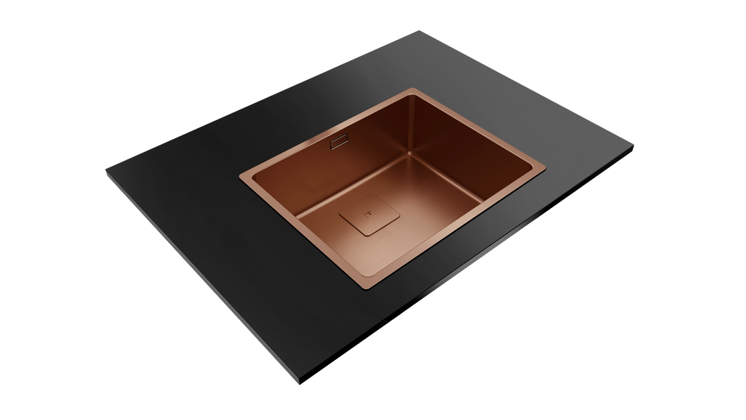 Lavaplatos Teka FlexLinea RS15 50.40 cobre con montaje sobre encimera