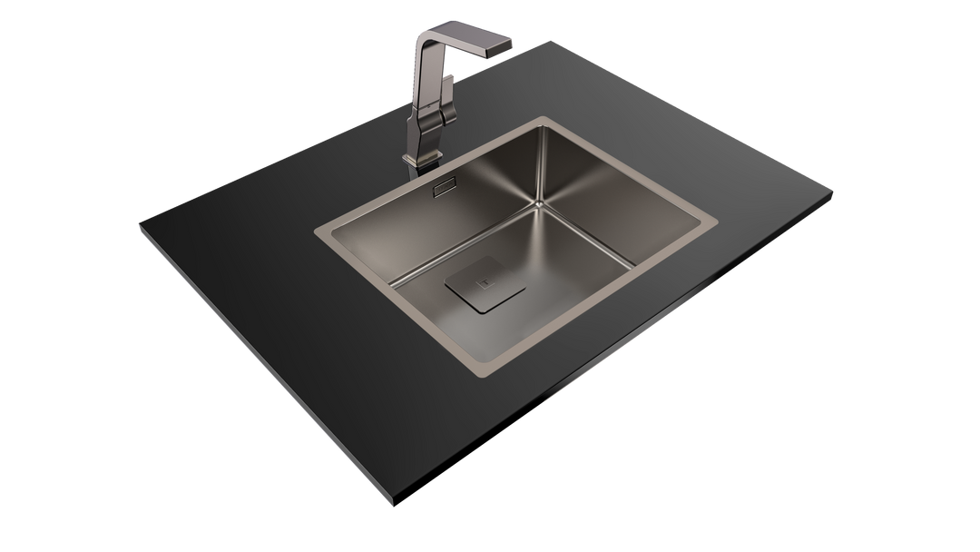 Lavaplatos Teka FlexLinea RS15 50.40 titanium con montaje enrasado