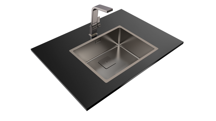 Lavaplatos Teka FlexLinea RS15 50.40 titanium con montaje enrasado