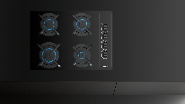 Encimera a gas Teka GBC 64003 KIB en ambiente de cocina