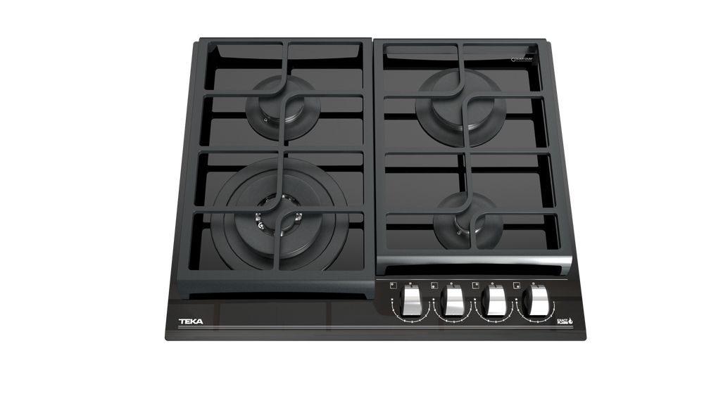 Encimera Cristal Gas 4 Quemadores GZC 64320 Negro Teka
