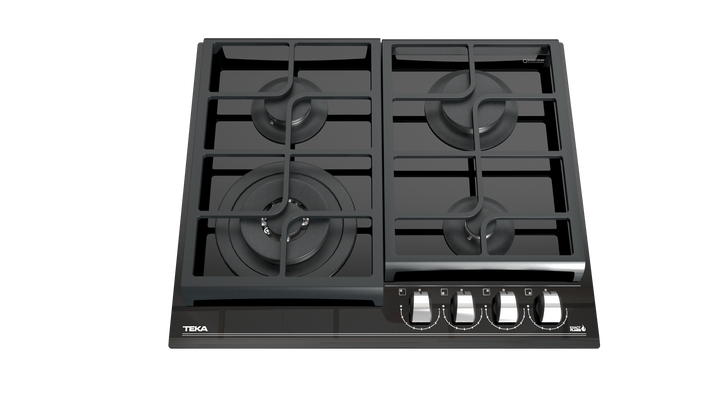 Encimera Cristal Gas 4 Quemadores GZC 64320 Negro Teka