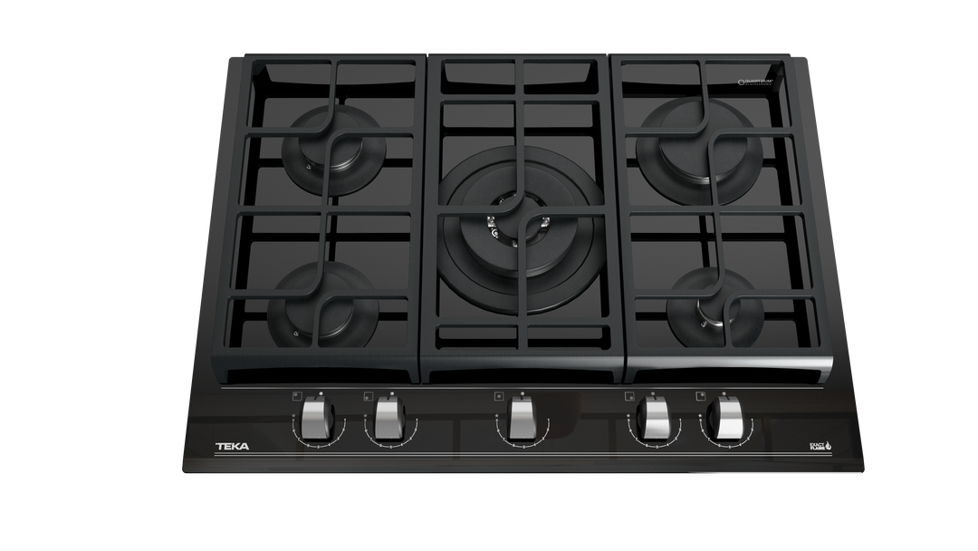Encimera Cristal Gas 5 Quemadores GZC 75330 Negro Teka