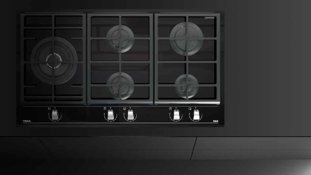 Encimera Cristal Gas 5 Quemadores GZC 95320 Negro Teka