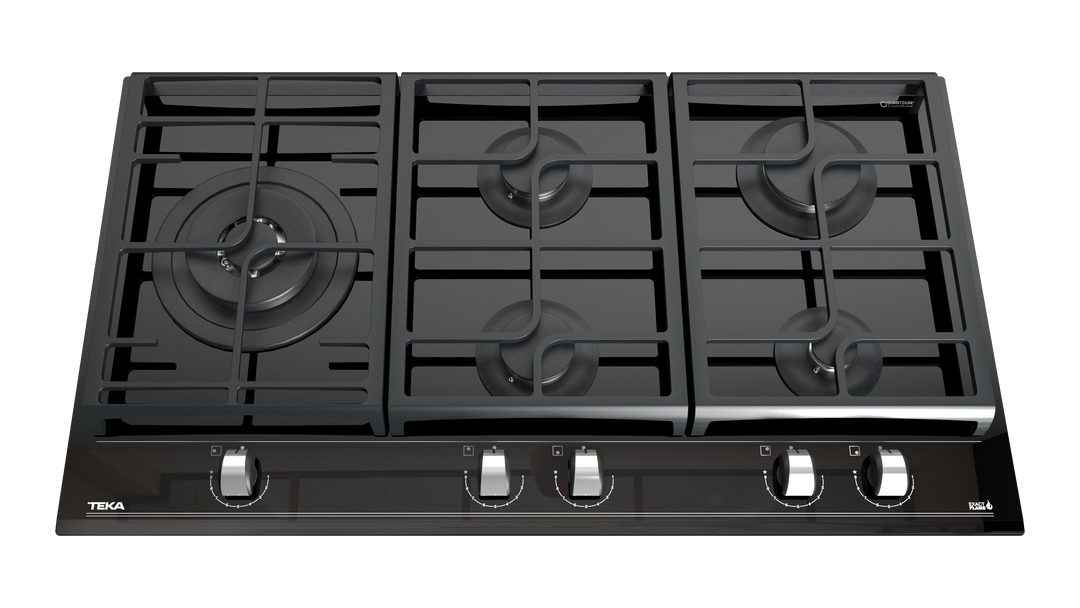 Encimera Cristal Gas 5 Quemadores GZC 95320 Negro Teka