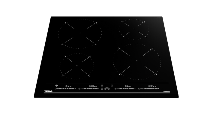 Encimera de inducción Teka IZC 64320 BK MSP vista general del panel de vidrio negro