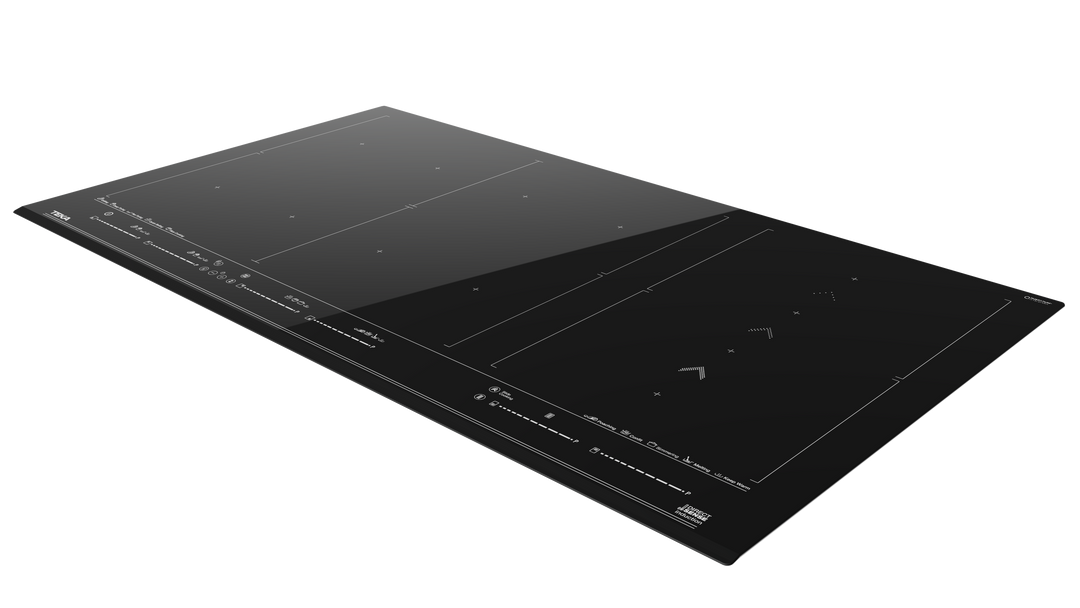Encimera de inducción Teka IZF 99700 MST vista del cristal negro