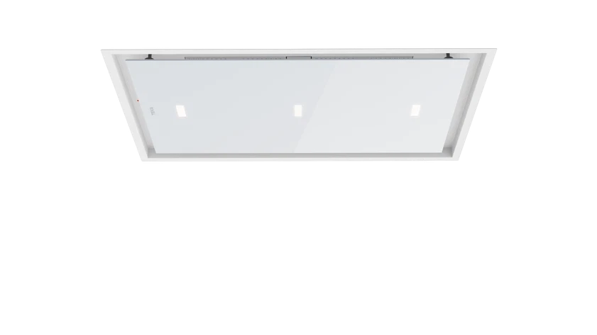 TEKA DHT 97670 ROS WH — Campana de Cielo 90 cm, Cristal Blanco, EcoPower, Control Remoto, 808 m³/h