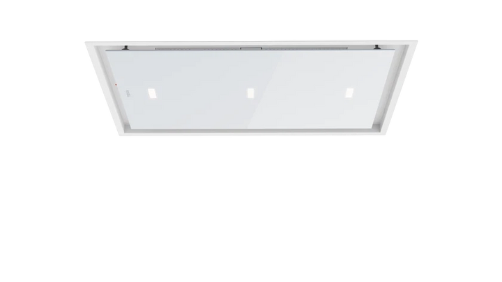 TEKA DHT 97670 ROS WH — Campana de Cielo 90 cm, Cristal Blanco, EcoPower, Control Remoto, 808 m³/h