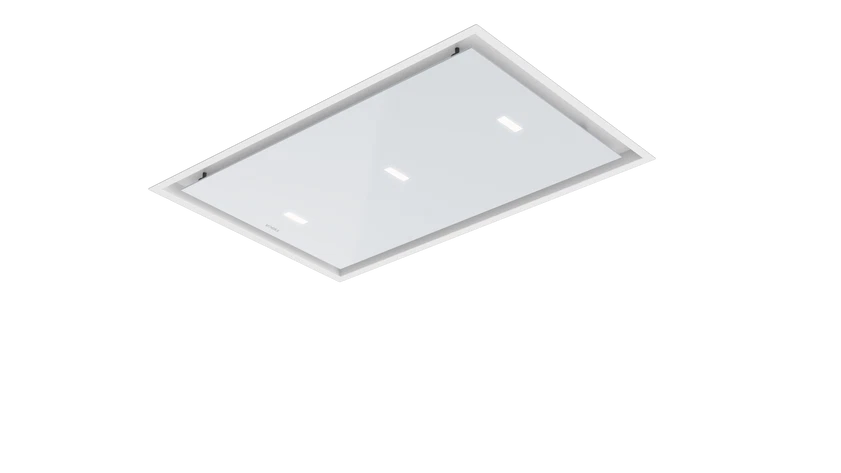 TEKA DHT 97670 ROS WH — Campana de Cielo 90 cm, Cristal Blanco, EcoPower, Control Remoto, 808 m³/h