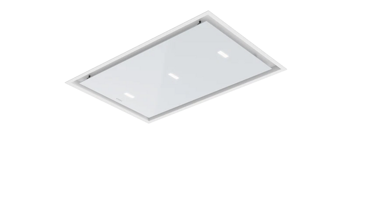 TEKA DHT 97670 ROS WH — Campana de Cielo 90 cm, Cristal Blanco, EcoPower, Control Remoto, 808 m³/h