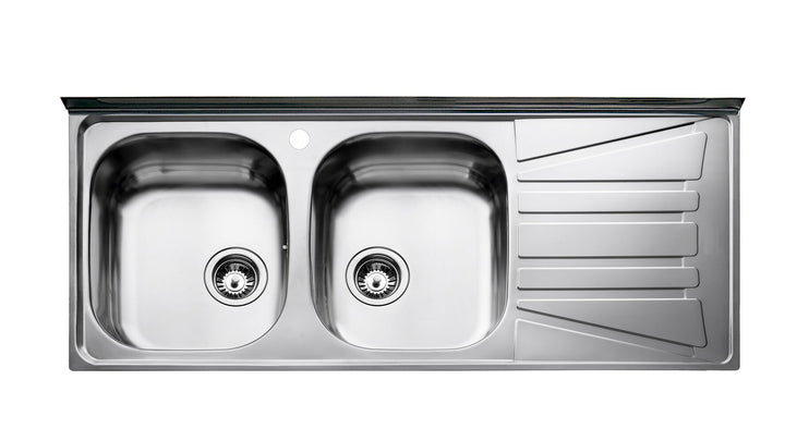 Lavaplatos Teka Basico 120x50 2C 1E en acero inoxidable