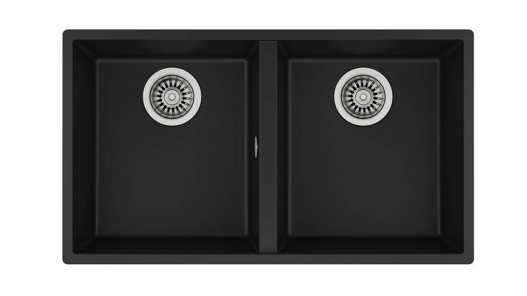 Lavaplatos de granito Teka Square 2C-760 TG negro vista de producto