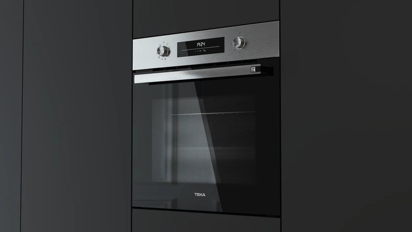 TEKA HSB 6360 SS — Horno Multifunción Serie NEO, Inoxidable + Negro, Frameless, Pop-Up, HydroClean PRO