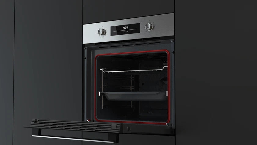 TEKA HSB 6360 SS — Horno Multifunción Serie NEO, Inoxidable + Negro, Frameless, Pop-Up, HydroClean PRO