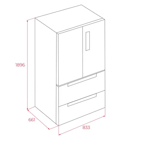 Refrigerador French Door RFD 77825 GBK Cristal Negro - 516 L