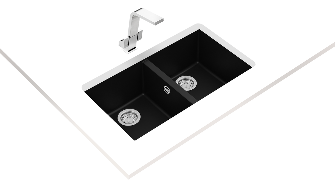 Lavaplatos de granito Teka Square 2C-760 TG negro vista adicional