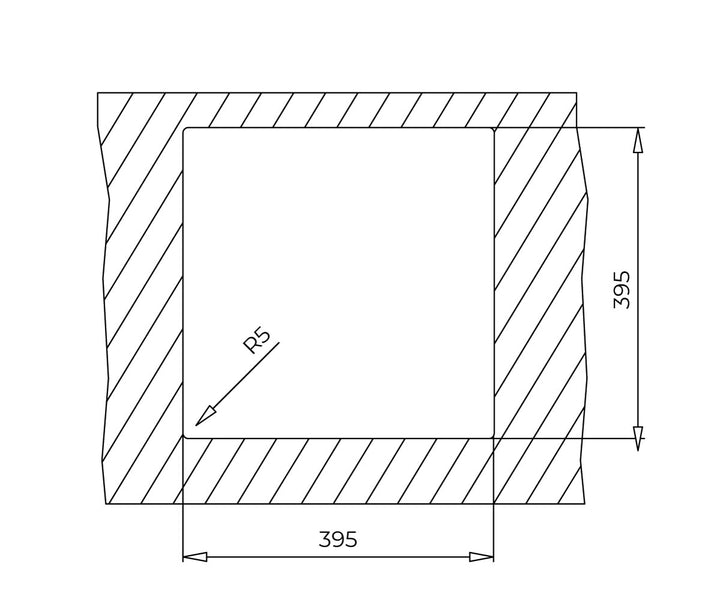 Lavaplatos Teka Square 40.40 TG esquema técnico de instalación