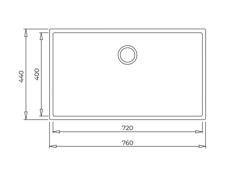 Lavaplatos Teka Square 72.40 TG esquema de dimensiones