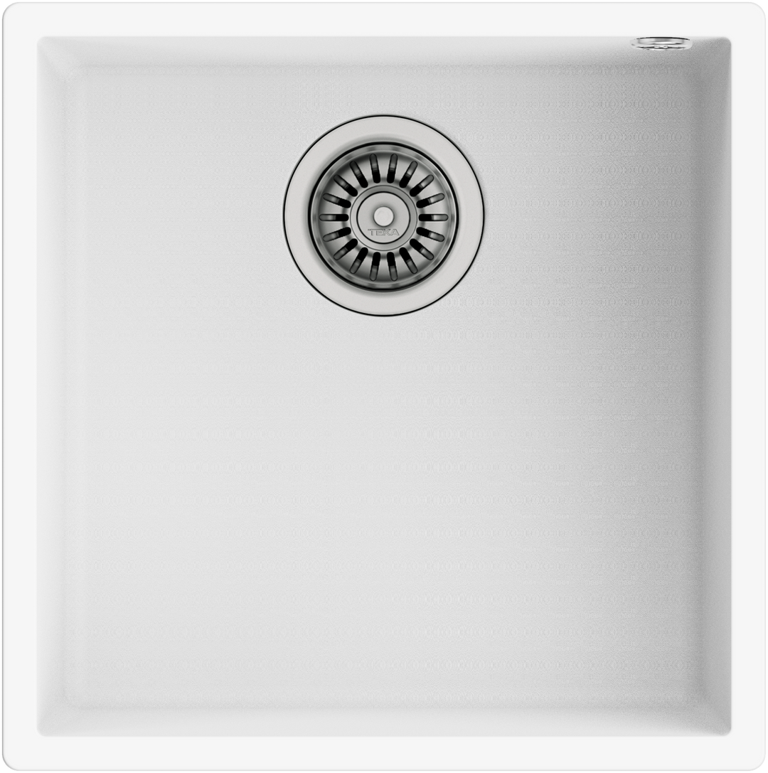 Lavaplatos de granito Teka Square 40.40 TG blanco ártico vista frontal