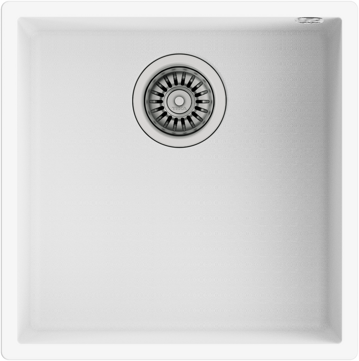 Lavaplatos de granito Teka Square 40.40 TG blanco ártico vista frontal