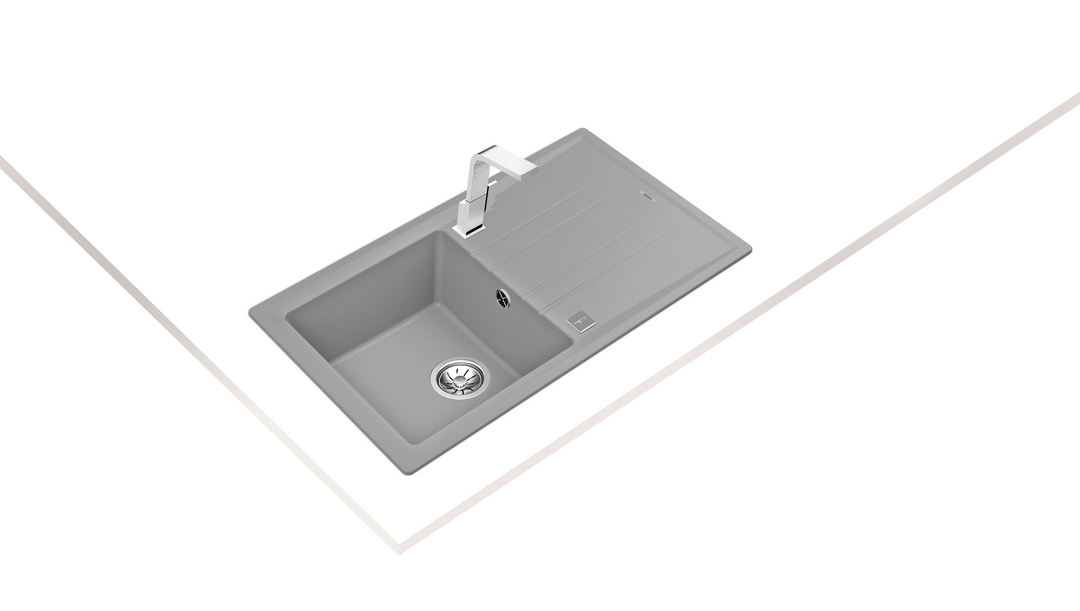 Lavaplatos de granito Teka Stone 50 B-TG 1C 1E gris metálico vista adicional