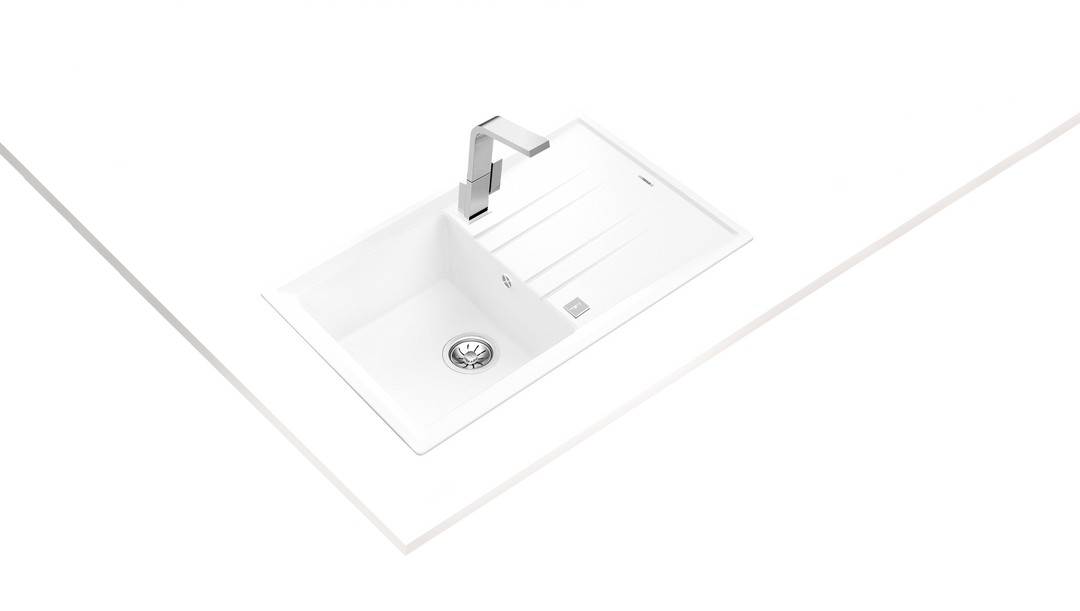 Lavaplatos de granito Teka Stone 50 B-TG 1C 1E blanco vista adicional