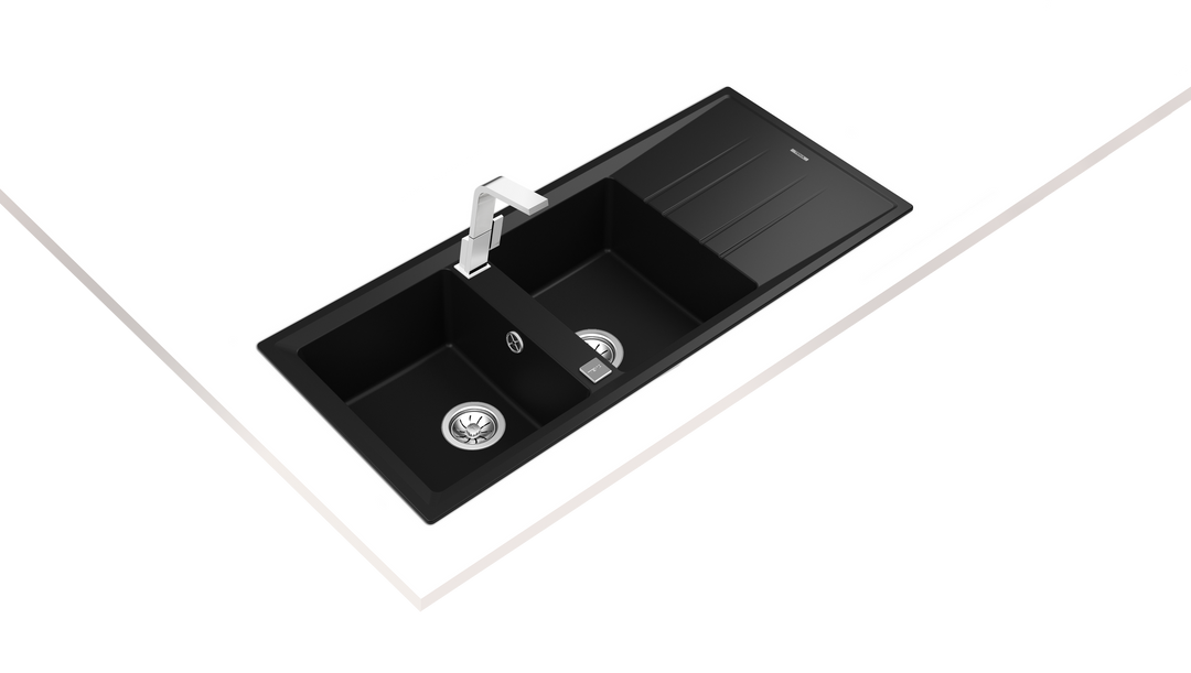 Lavaplatos de granito Teka Stone 80 B-TG negro carbón vista adicional