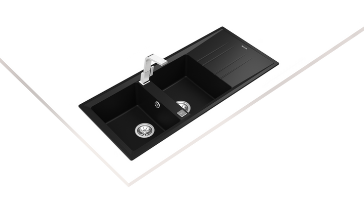 Lavaplatos de granito Teka Stone 80 B-TG negro carbón vista adicional