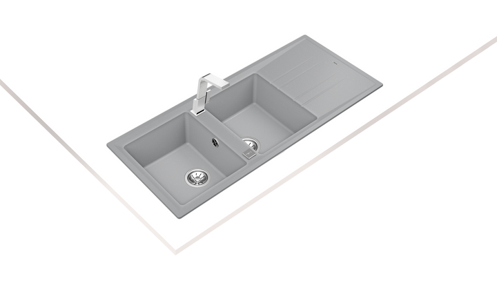 Lavaplatos de granito Teka Stone 80 B-TG gris metálico vista adicional